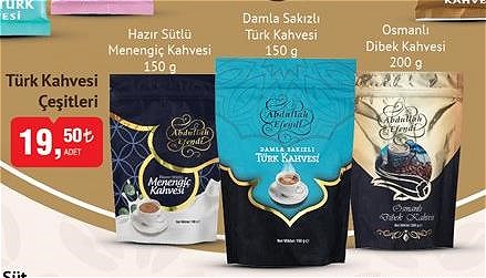 Abdullah Efendi Türk Kahvesi Çeşitleri 150 g/200 g image