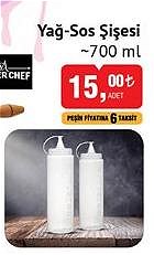 Master Chef Yağ - Sos Şişesi 700 ml image