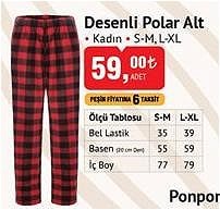 Desenli Polar Alt Kadın image