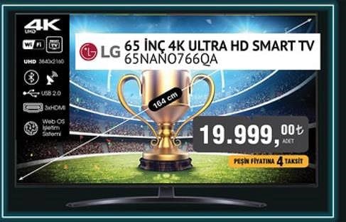 LG 65NANO766QA 65 inç 164 cm 4K Ultra HD Smart Tv image