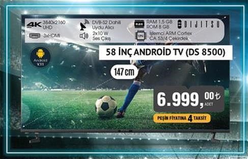 Dijitsu DS 8500 58 inç 147 cm Android Tv image