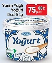 Dost Yarım Yağlı Yoğurt 5 kg image