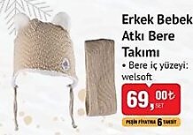 Erkek Bebek Atkı Bere Takımı image