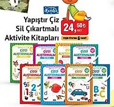 Parıltı Yapıştır Çiz Sil Çıkartmalı Aktivite Kitapları image