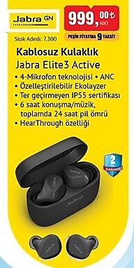 Jabra Elite3 Active Kablosuz Kulaklık image