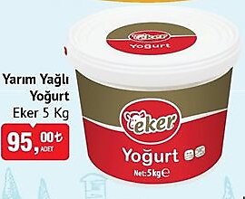 Eker Yarım Yağlı Yoğurt 5 Kg image