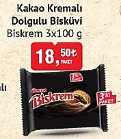 Biskrem Kakao Kremalı Dolgulu Bisküvi 3x100 g image