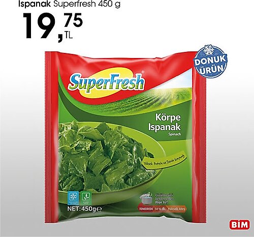 Superfresh Ispanak 450 g image
