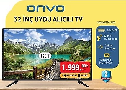 Onvo 32 inç Uydu Alıcılı TV image