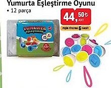 Yumurta Eşleştirme Oyunu 12 Parça image