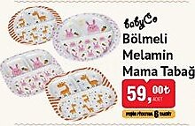 Babyco Bölmeli Melamin Mama Tabağı  image