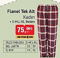 Flanel Tek Alt Kadın  image