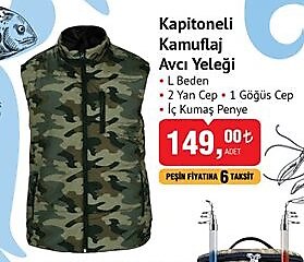 Kapitoneli Kamuflaj Avcı Yeleği image