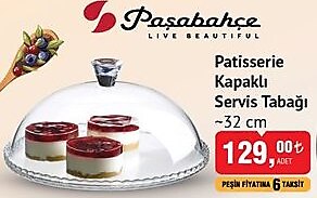 Paşabahçe Patisserie Kapaklı Servis Tabağı 32 cm image