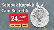 Kelebek Kapaklı Cam Şekerlik image