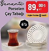 Benante Porselen Çay Tabağı 6'lı image