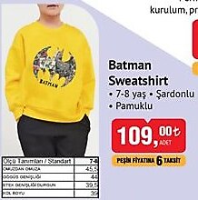 Batman Sweatshirt 7-8 Yaş image