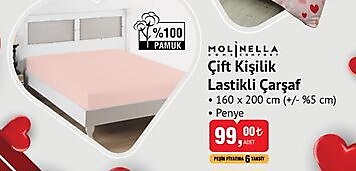 Molinella Çift Kişilik Lastikli Çarşaf image