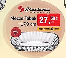 Paşabahçe Mezze Tabak 2'li 17.9 cm  image