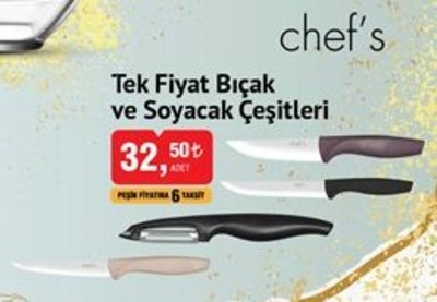Chef's Tek Fiyat Bıçak ve Soyacak Çeşitleri image