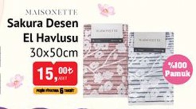 Maisonette Sakura Desen El Havlusu 30x50 cm image