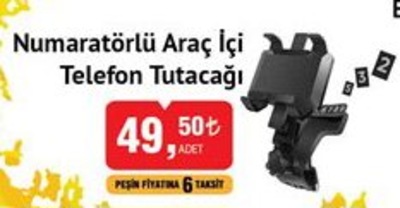 Numaratörlü Araç İçi Telefon Tutacağı image