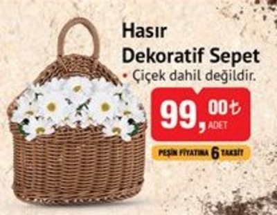 Hasır Dekoratif Sepet  image