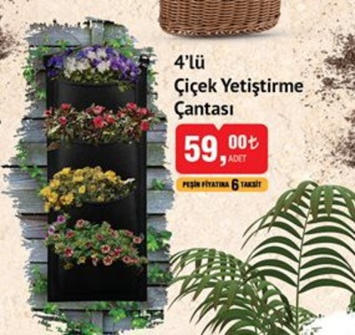 Çiçek Yetiştirme Çantası 4’lü  image