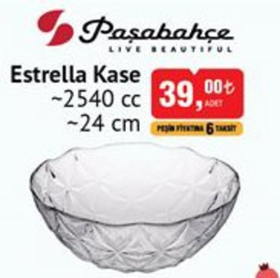 Paşabahçe Estrella Kase 2540 cc 24 cm image