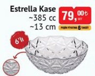 Paşabahçe Estrella Kase 385 cc 6'lı image