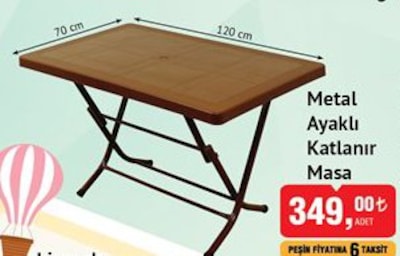 Metal Ayaklı Katlanır Masa image