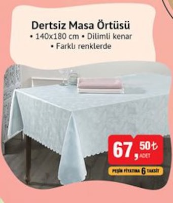 Dertsiz Masa Örtüsü 140x180 cm image
