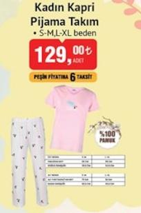 Kadın Kapri Pijama Takım image