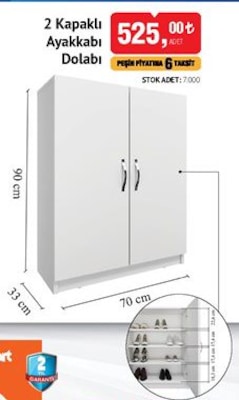 2 Kapaklı Ayakkabı Dolabı image