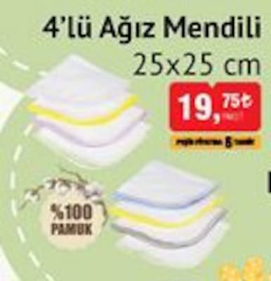 BabyCo Ağız Mendili 4'lü 25x25 cm image