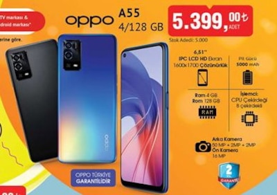 Oppo A55 Cep Telefonu 4/128 GB image