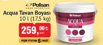 Polisan Acqua Tavan Boyası 10 L (17,5 kg) image