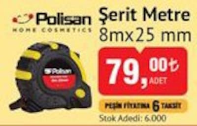 Polisan Şerit Metre 8mx25 mm image