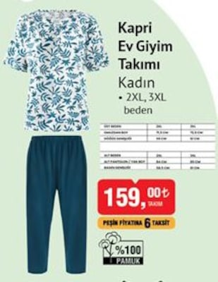Kapri Ev Giyim Takımı Kadın image