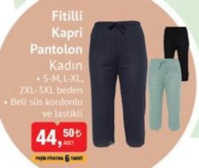 Fitilli Kapri Pantolon Kadın image