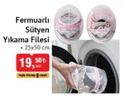 Fermuarlı Sütyen Yıkama Filesi 25x50 cm image