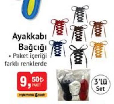 Ayakkabı Bağcığı 3'lü Set image