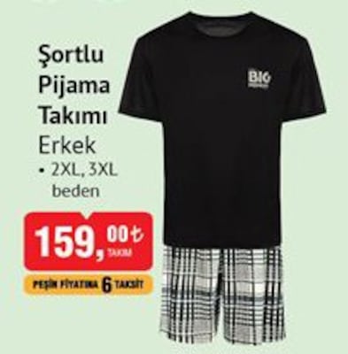 Şortlu Pijama Takımı Erkek image