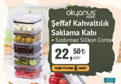 Okyanus Home Şeffaf Kahvaltılık Saklama Kabı image