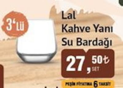 LAV Lal Kahve Yanı Su Bardağı 3'lü image