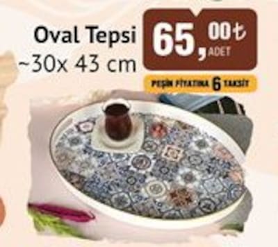 Oval Tepsi 30x 43 cm image