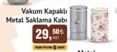Vakum Kapaklı Metal Saklama Kabı image