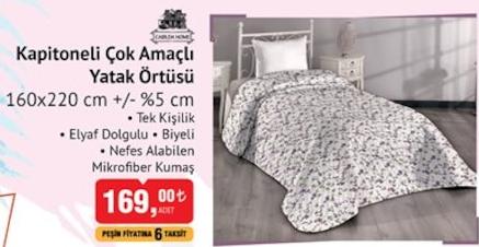 Kapitoneli Çok Amaçlı Yatak Örtüsü image