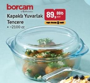 Borcam Kapaklı Yuvarlak Tencere 2100 Cc image