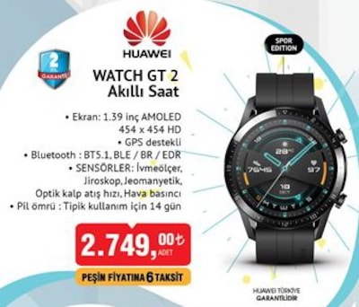 Huawei Watch GT 2 Spor Edition Akıllı Saat image